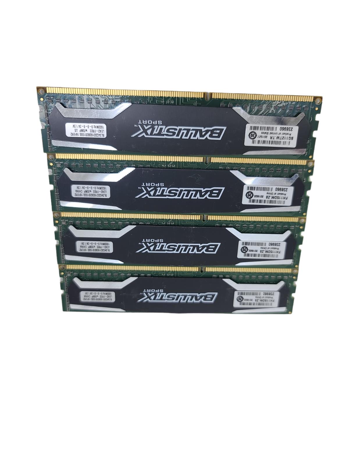 Crucial Ballistix Sport BLS4G3D1609DS1S00.16FER2 DDR3 PC3-12800u 4 x 4GB (16GB)