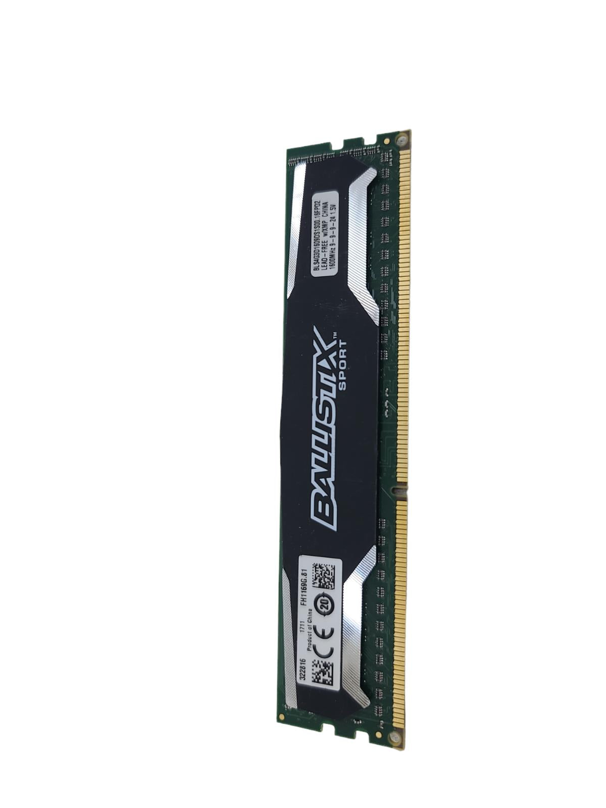 Crucial Ballistix Sport 16GB BLS4G3D1609DS1S00.16FD2 w/XMP 1600MHz 1.5V