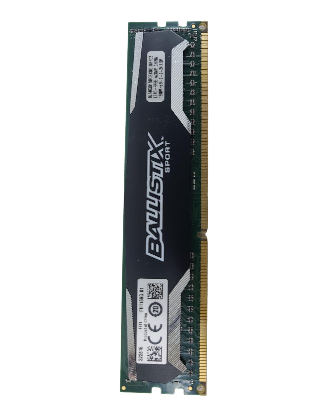 Crucial Ballistix Sport 16GB BLS4G3D1609DS1S00.16FD2 w/XMP 1600MHz 1.5V