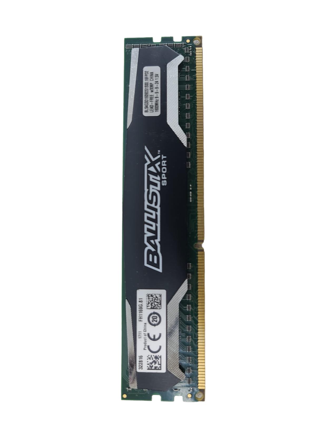 Crucial Ballistix Sport 16GB BLS4G3D1609DS1S00.16FD2 w/XMP 1600MHz 1.5V