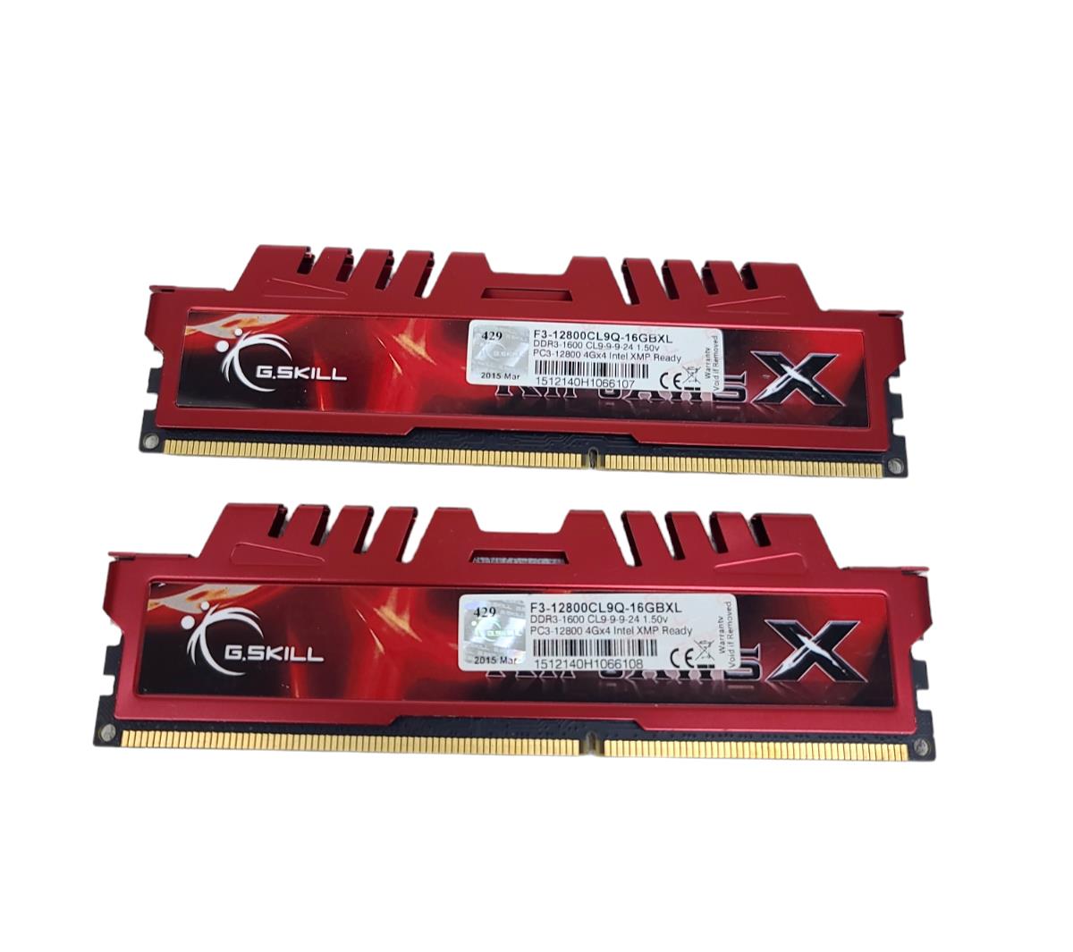 G.Skill RipJaws X 8GB (2 x 4GB) PC3-12800 DDR3-1600 F3-12800CL9Q-16GBXL