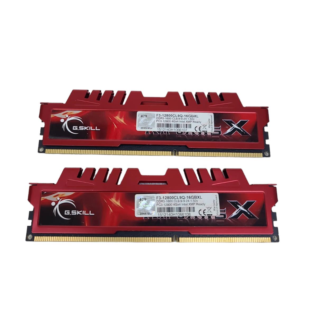 G.Skill RipJaws X 8GB (2 x 4GB) PC3-12800 DDR3-1600 F3-12800CL9Q-16GBXL