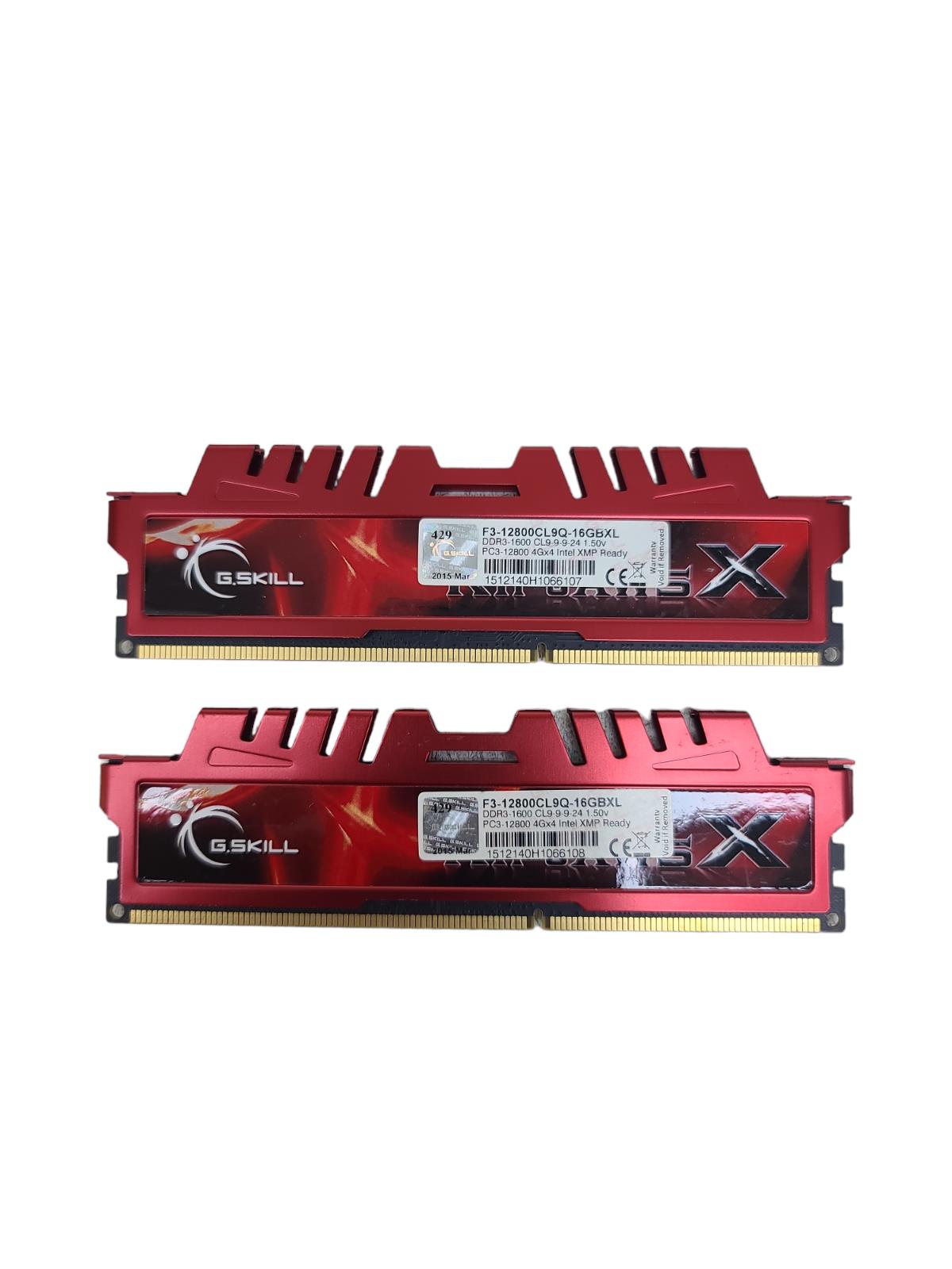 G.Skill RipJaws X 8GB (2 x 4GB) PC3-12800 DDR3-1600 F3-12800CL9Q-16GBXL