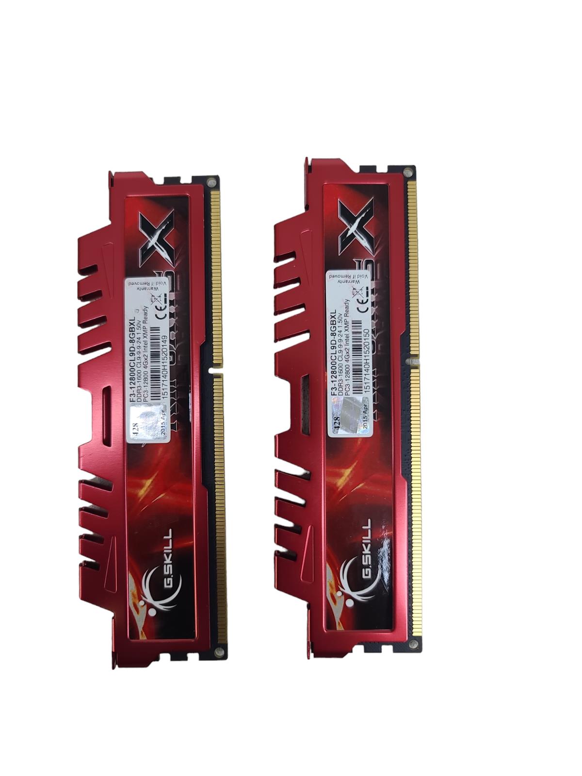 G.Skill Ripjaws X 8GB (2x4GB) DDR3 RAM 1600MHz F3-12800CL9S-8GBXL Intel XMP