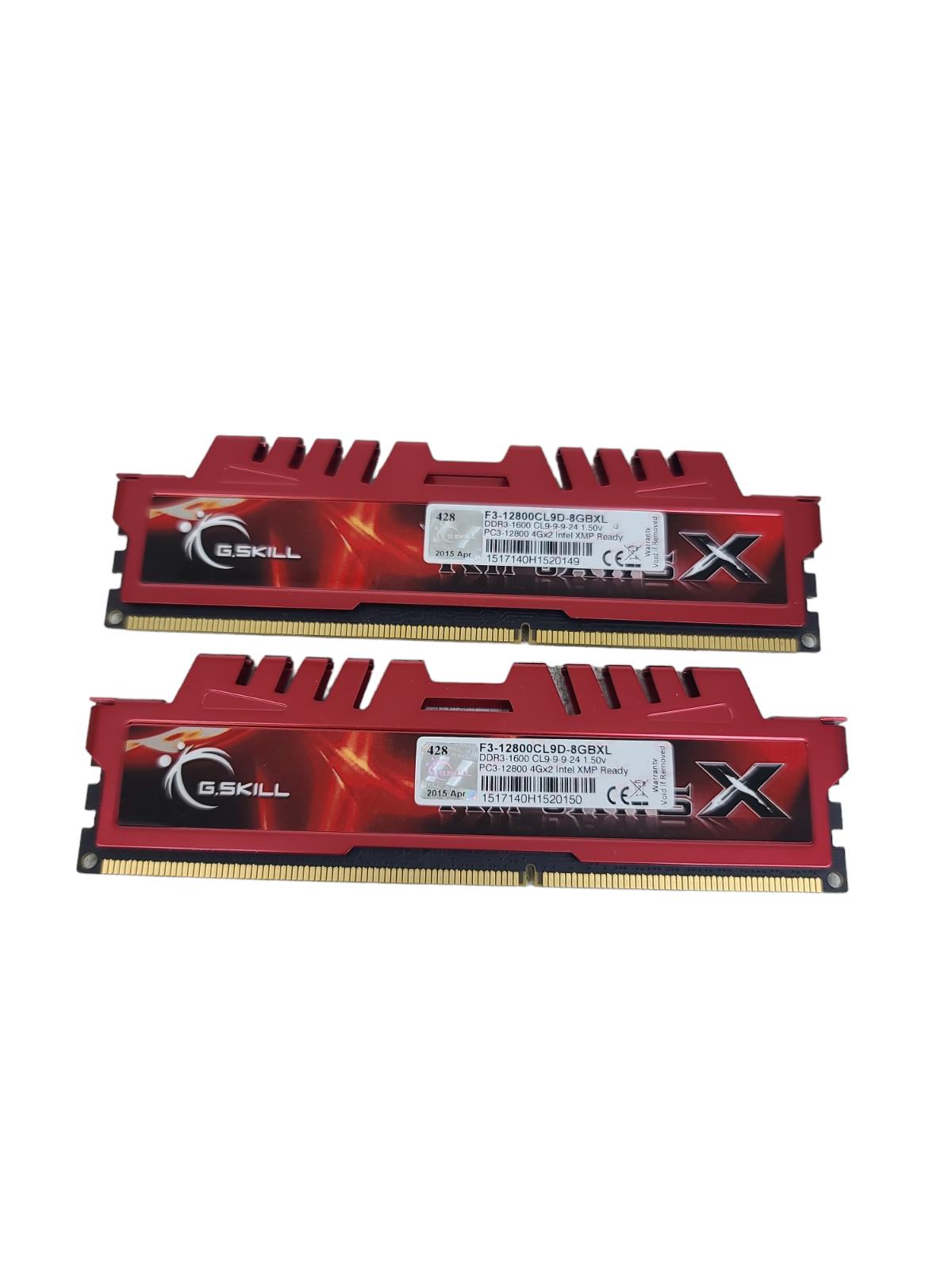 G.Skill Ripjaws X 8GB (2x4GB) DDR3 RAM 1600MHz F3-12800CL9S-8GBXL Intel XMP