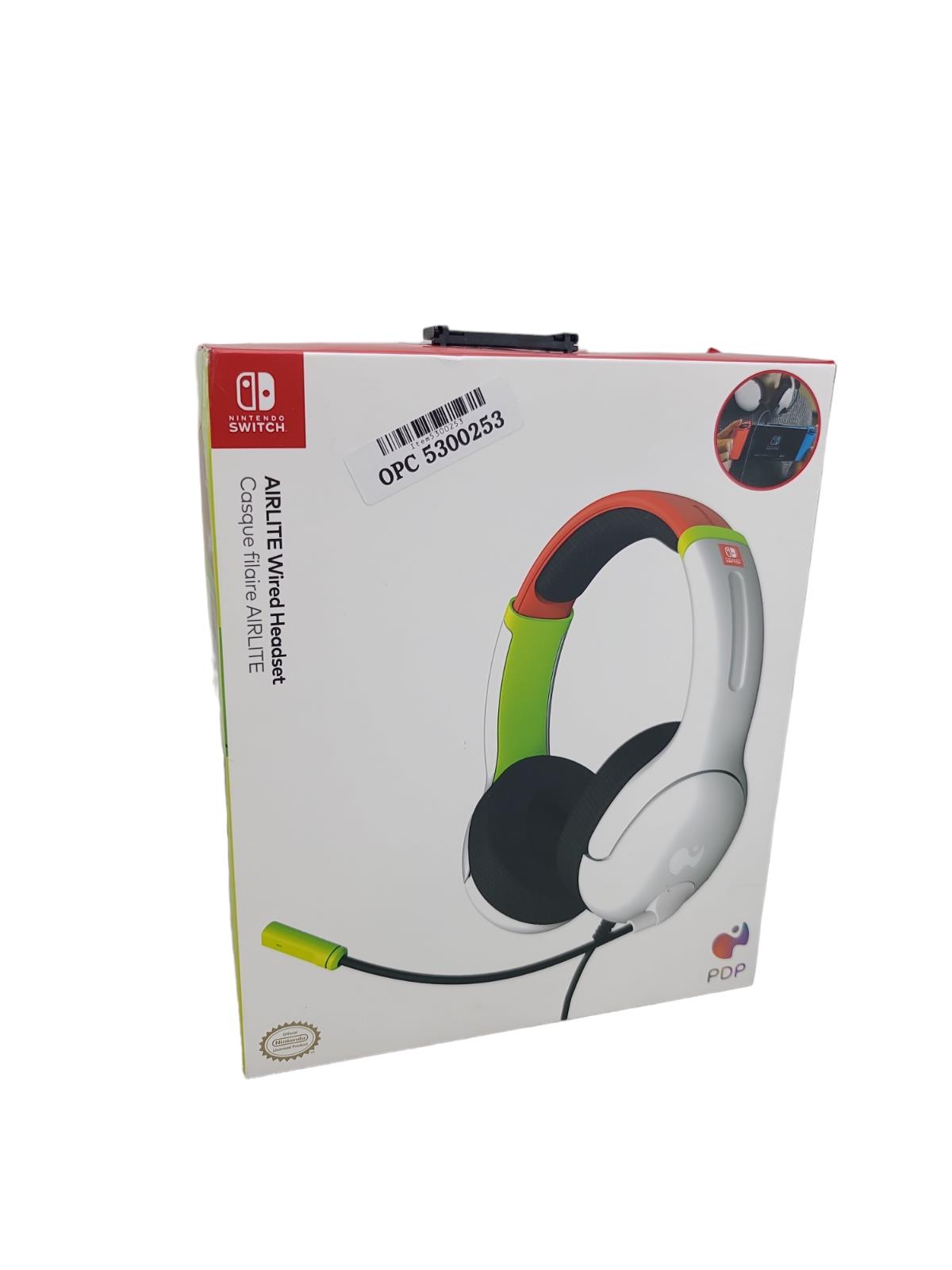 PDP LVL40 Green/Red Over the Ear Wired Gaming Headset for Nintendo Switch