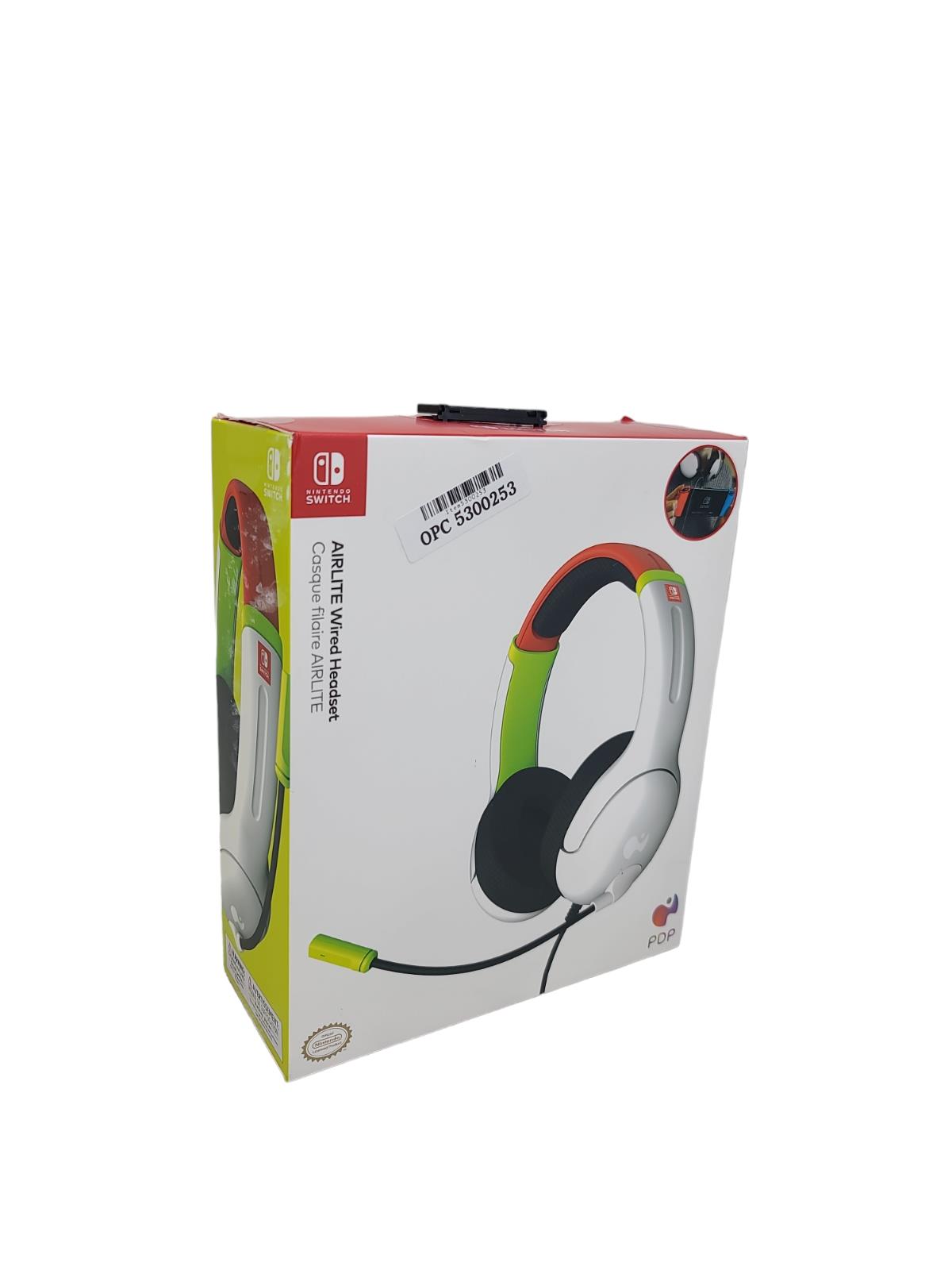 PDP LVL40 Green/Red Over the Ear Wired Gaming Headset for Nintendo Switch