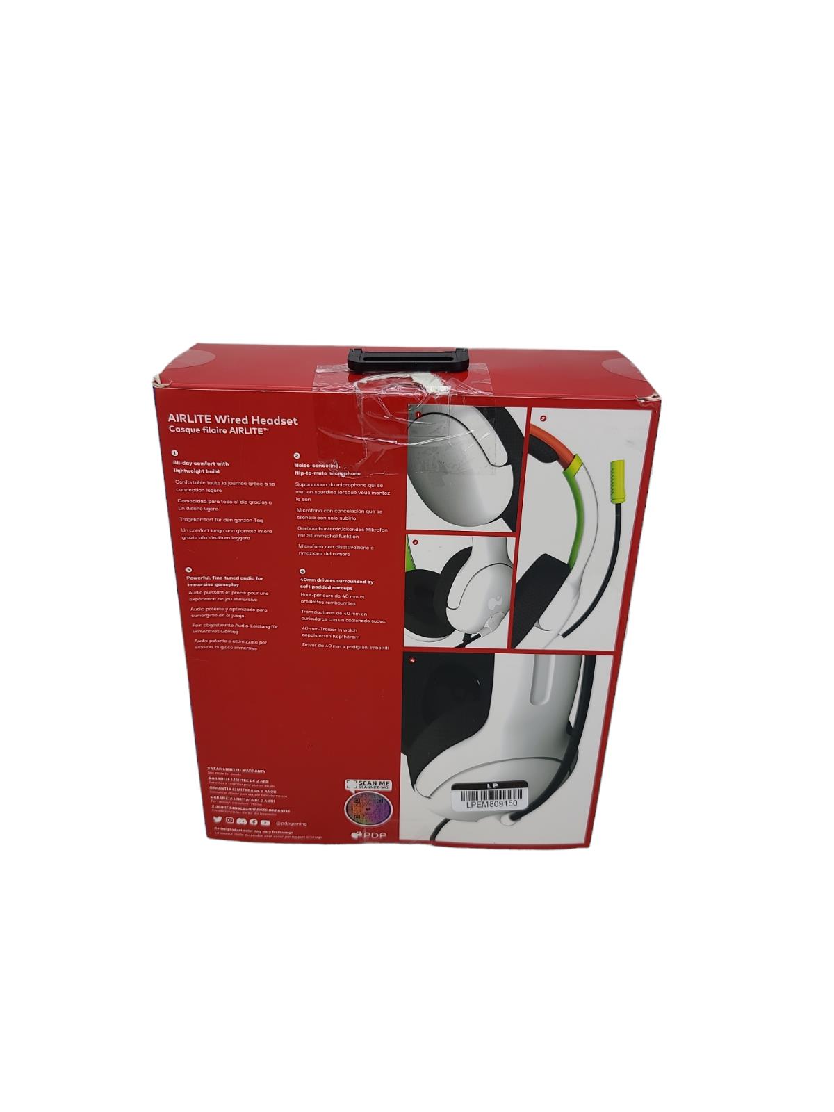 PDP LVL40 Green/Red Over the Ear Wired Gaming Headset for Nintendo Switch