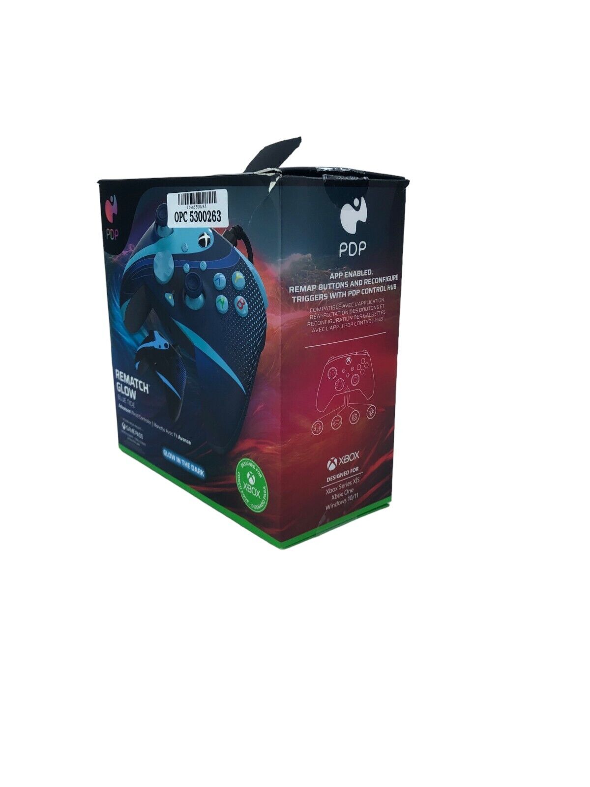 PDP REMATCH GLOW Wired Controller for Xbox Series X|S/Xbox One - Blue Tide New