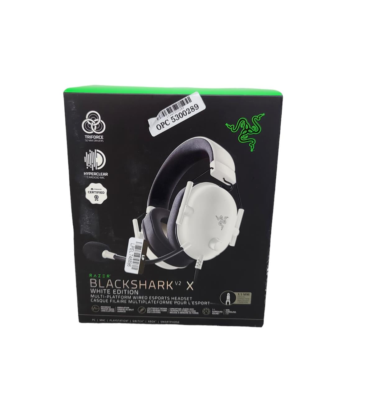 Razer Blackshark V2 X Wired Gaming Headset for PlayStation 4/Xbox One/Nintendo