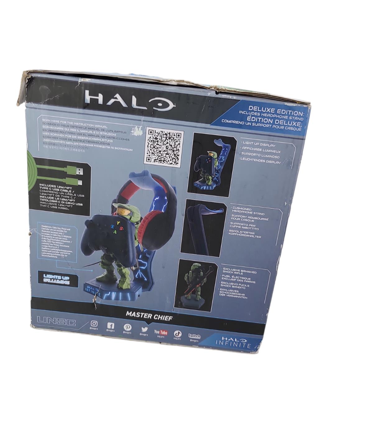 HALO Master Chief Cable Guys Deluxe Xbox Controller Headphone Stand New