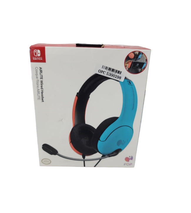 PDP LVL40 Blue/Red Over the Ear Wired Gaming Headset for Nintendo Switch New