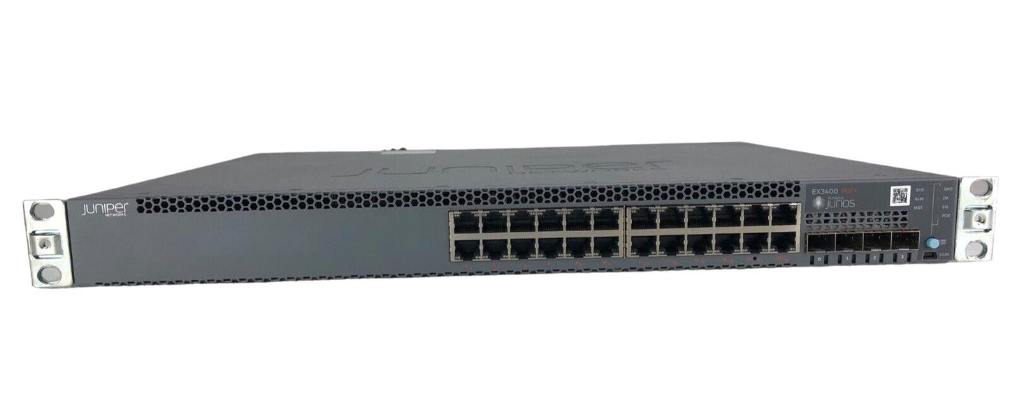 Juniper Networks EC3400 Series EX3400-24P 24-Port EX3400 PoE+ Ethernet Switch