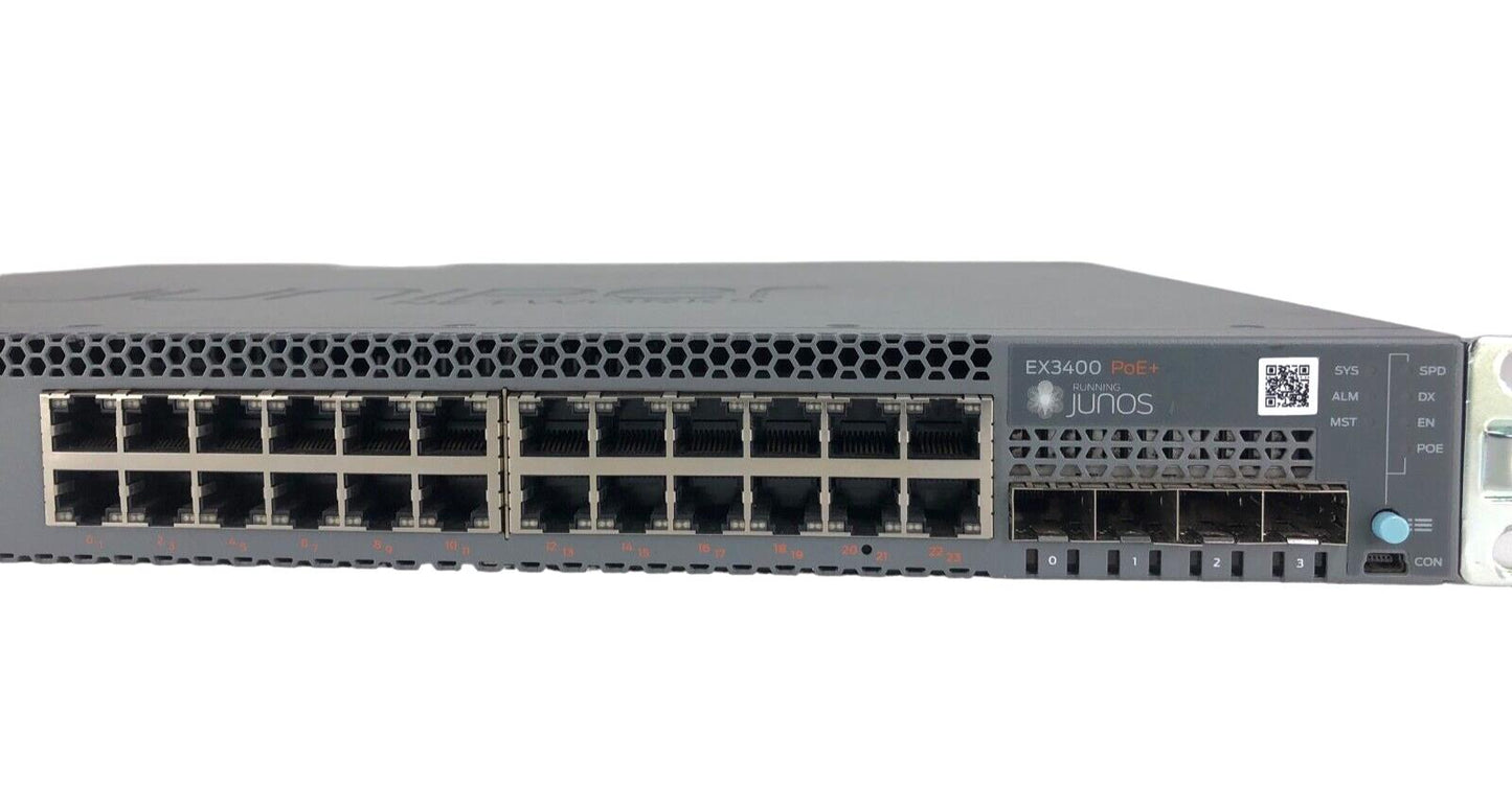 Juniper Networks EC3400 Series EX3400-24P 24-Port EX3400 PoE+ Ethernet Switch