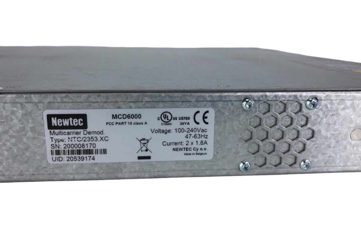 Newtec MCD6000 Wideband Multicarrier Satellite Demodulator