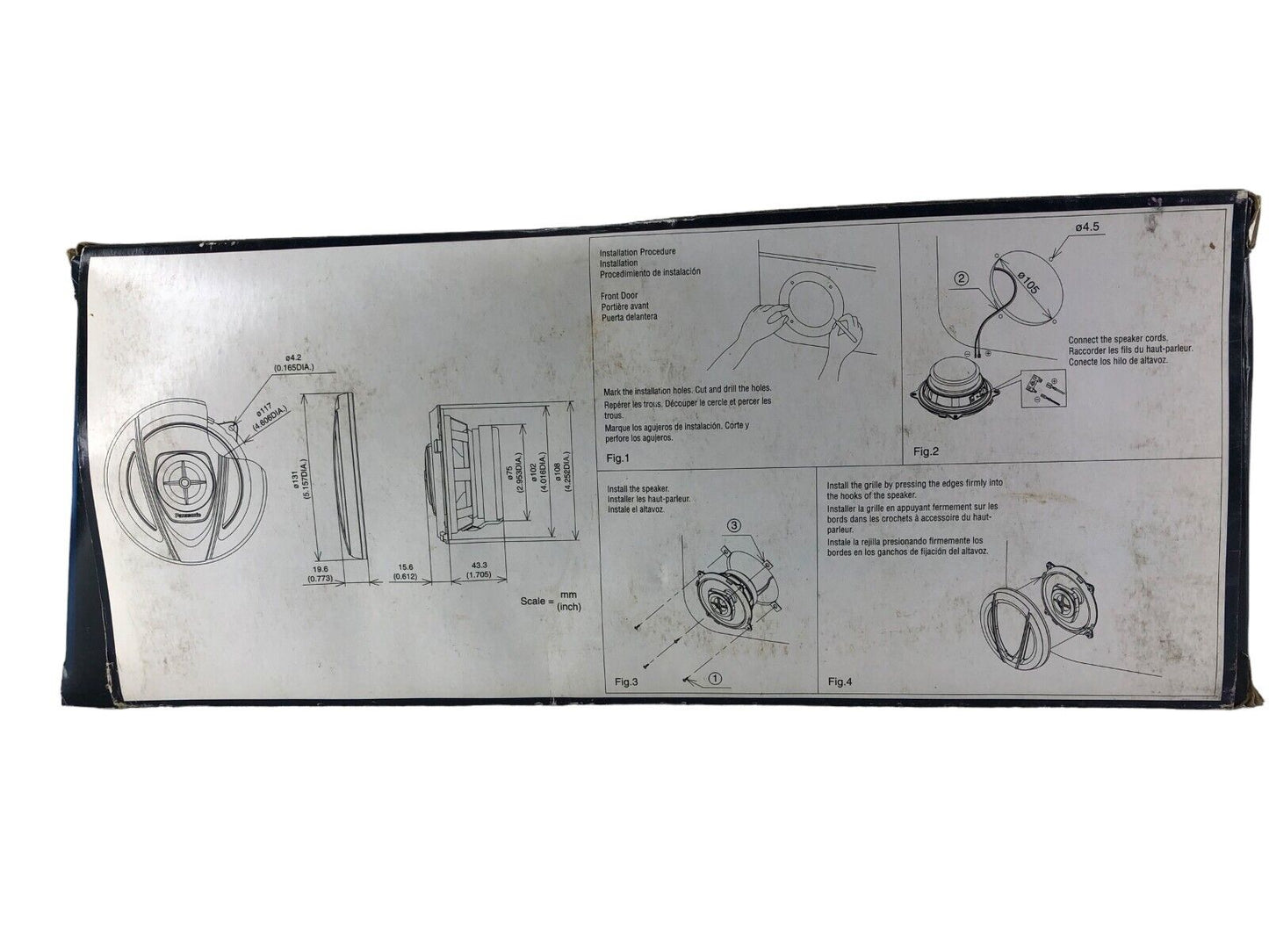 PANASONIC 4'' SPEAKERS CJ-A1323U 2 WAY 120 WATT 037988757831 BRAND NEW