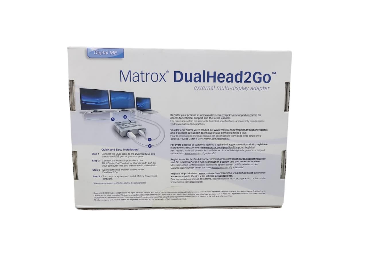 Matrox DualHead2Go Digital SE External Multi-Display Adapter New