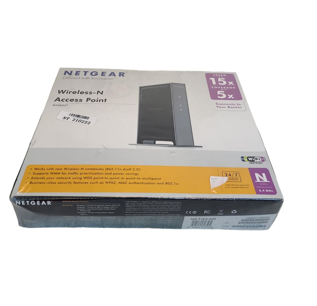 Netgear WN802T 2.4 GHz Wireless-N Access Point Brand New