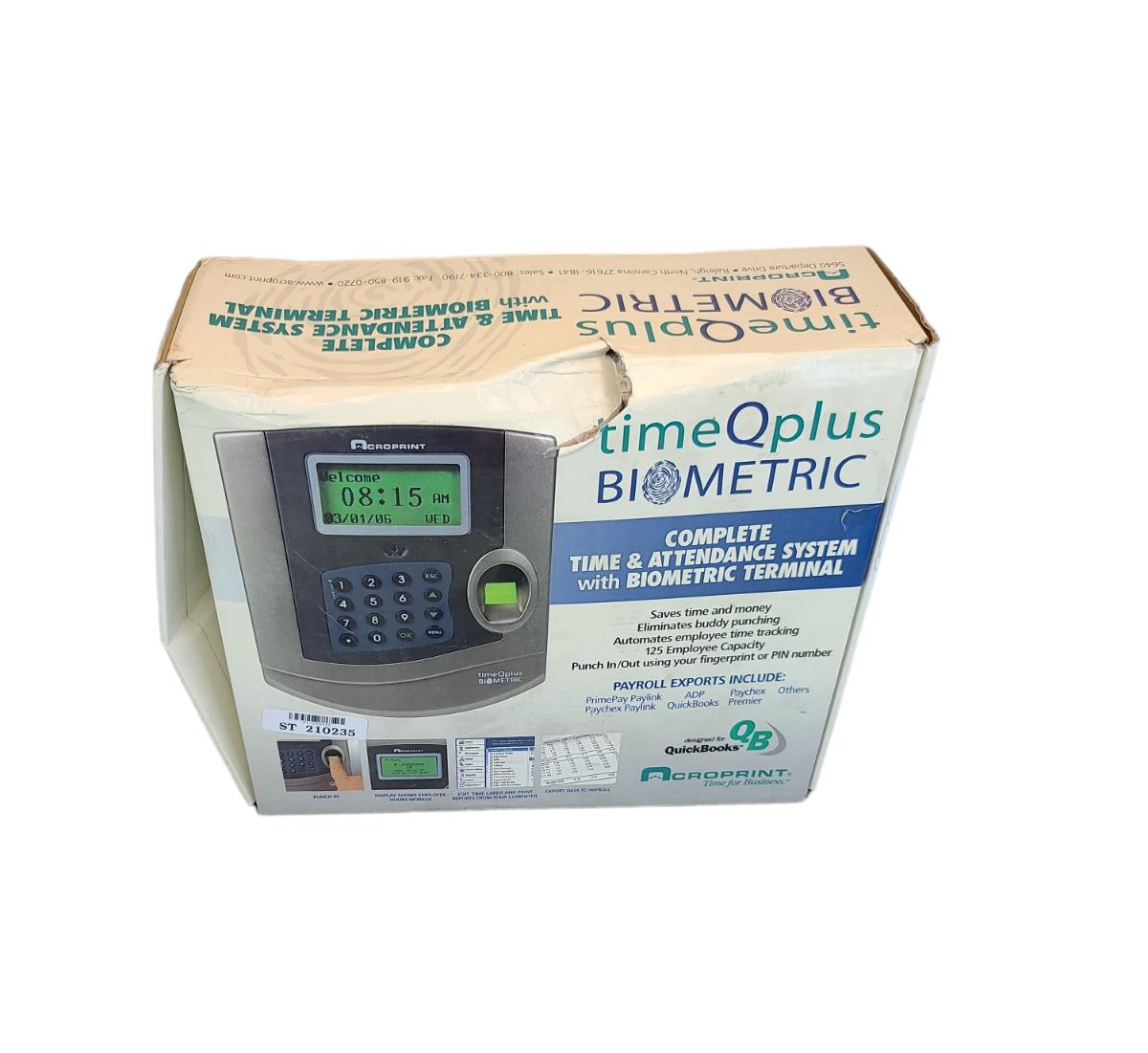 TimeQplus Biometric Terminal Time & Attendance  Fingerprint & Pin System