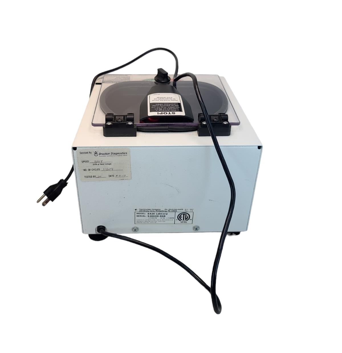 2010 Drucker 642E LabCorp Horizon Mini-E Centrifuge