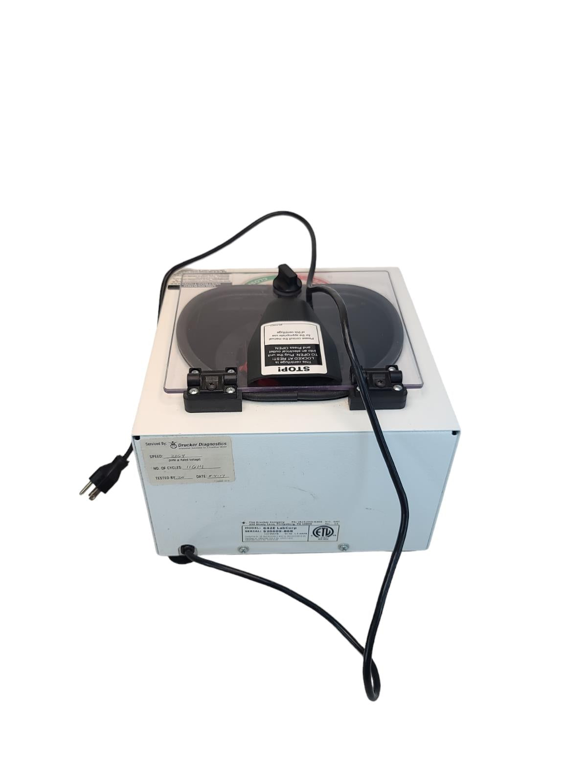 2010 Drucker 642E LabCorp Horizon Mini-E Centrifuge