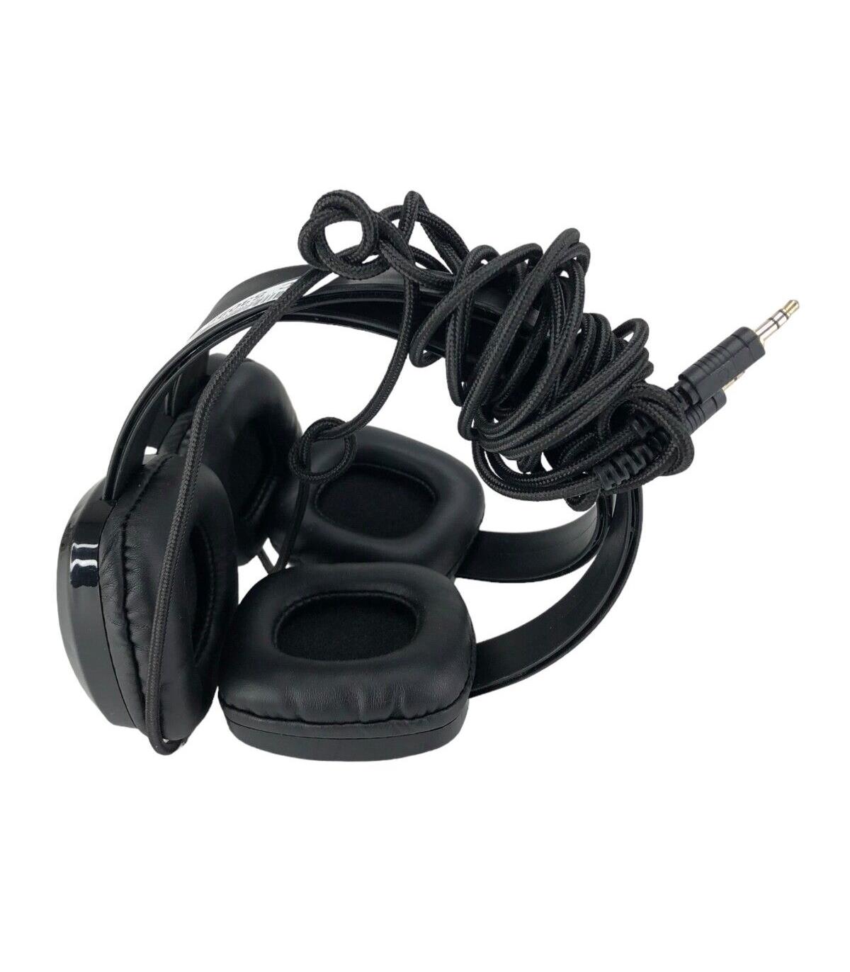 Lot of 2 NOB Cyber Acoustics ACM-6004 Stereo Headphones Black New