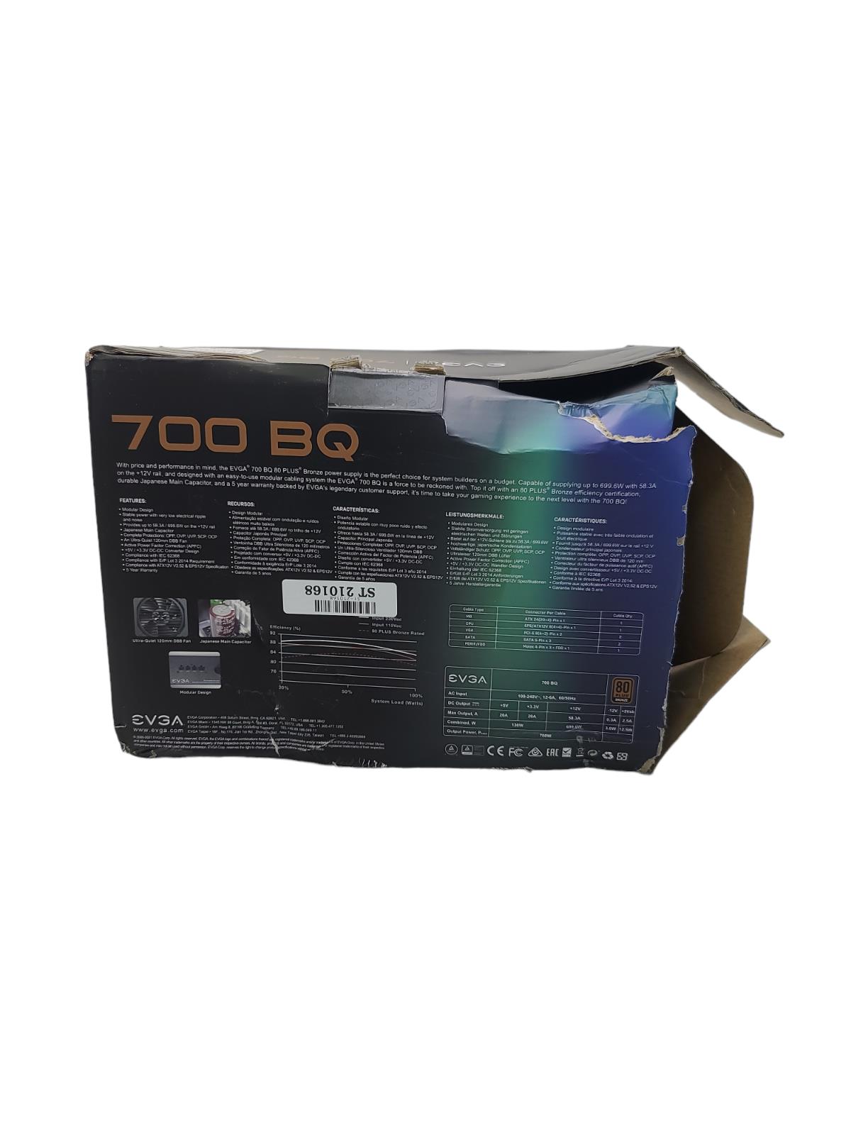 EVGA 700 BQ Series Bronze Power Supply 700W Brand New