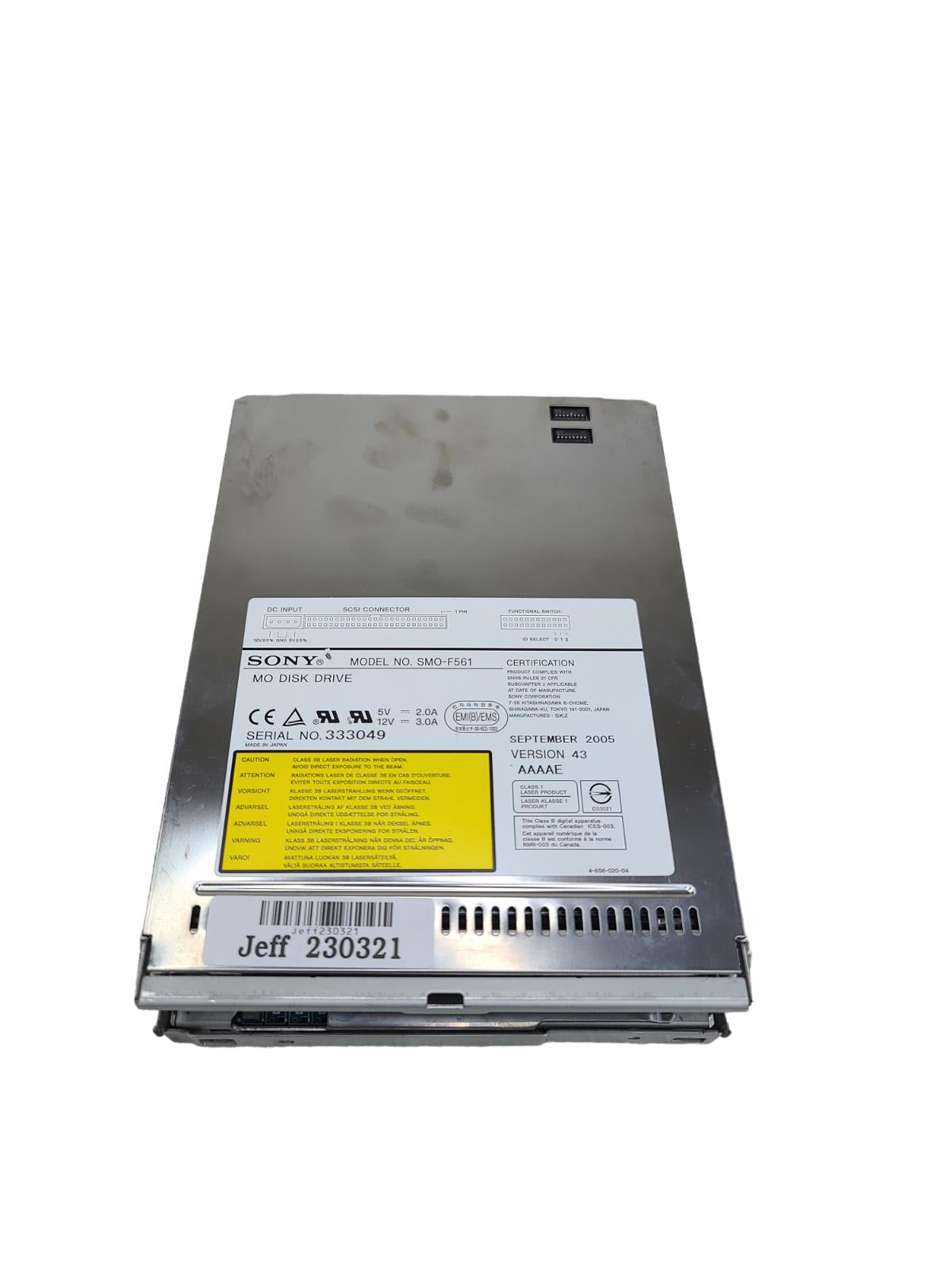 SONY SMO-F561-01 Internal MO Optical Disk Drive