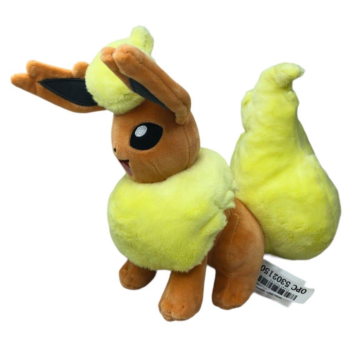 Pokemon Flareon Sitting Plush Toy -  8 Inches - Jazwares 2023 From 4 Pack