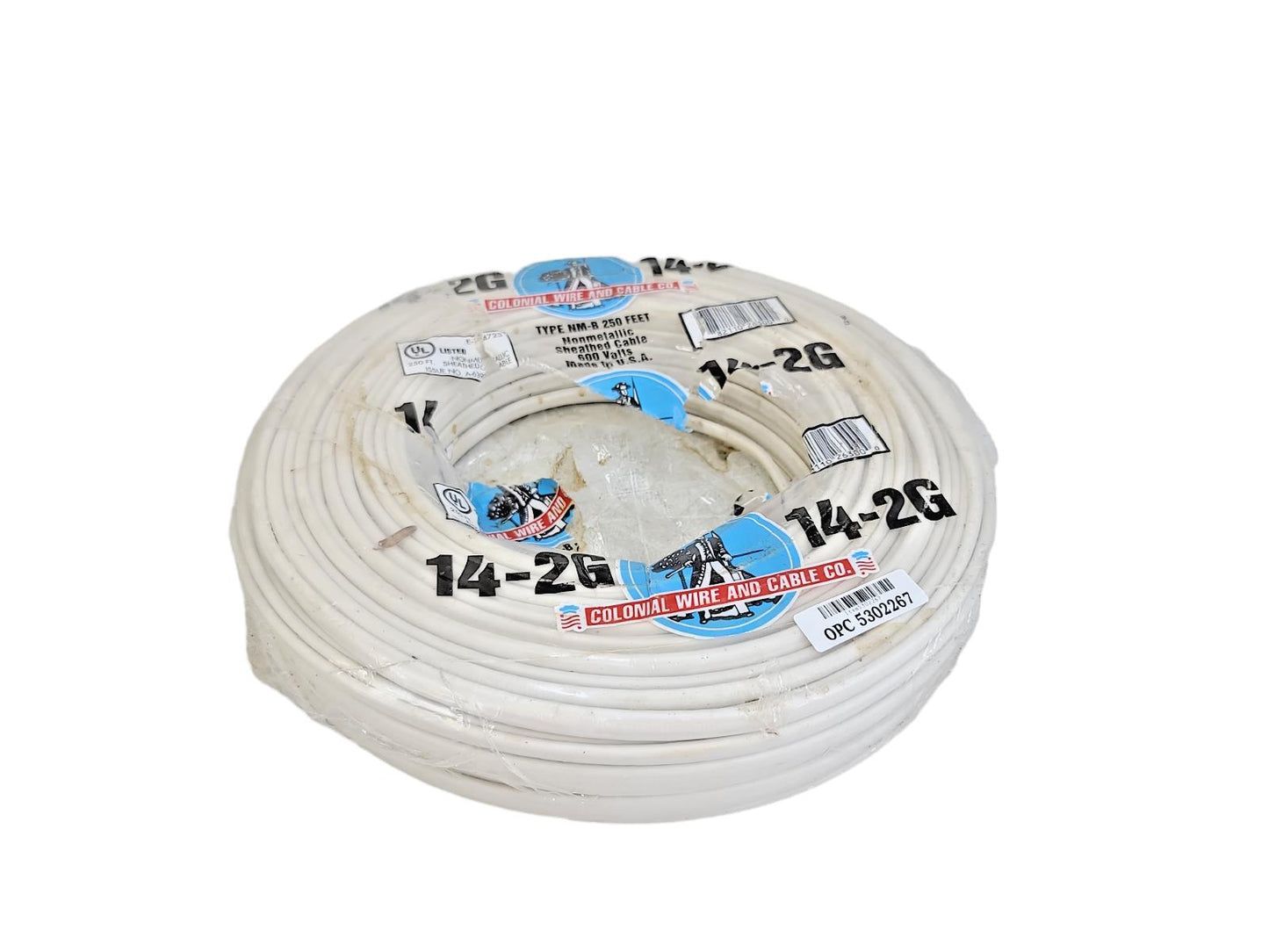 Wire 14-2G 250 Ft. NM-B Indoor Electrical Copper Wire Cable w/ Ground