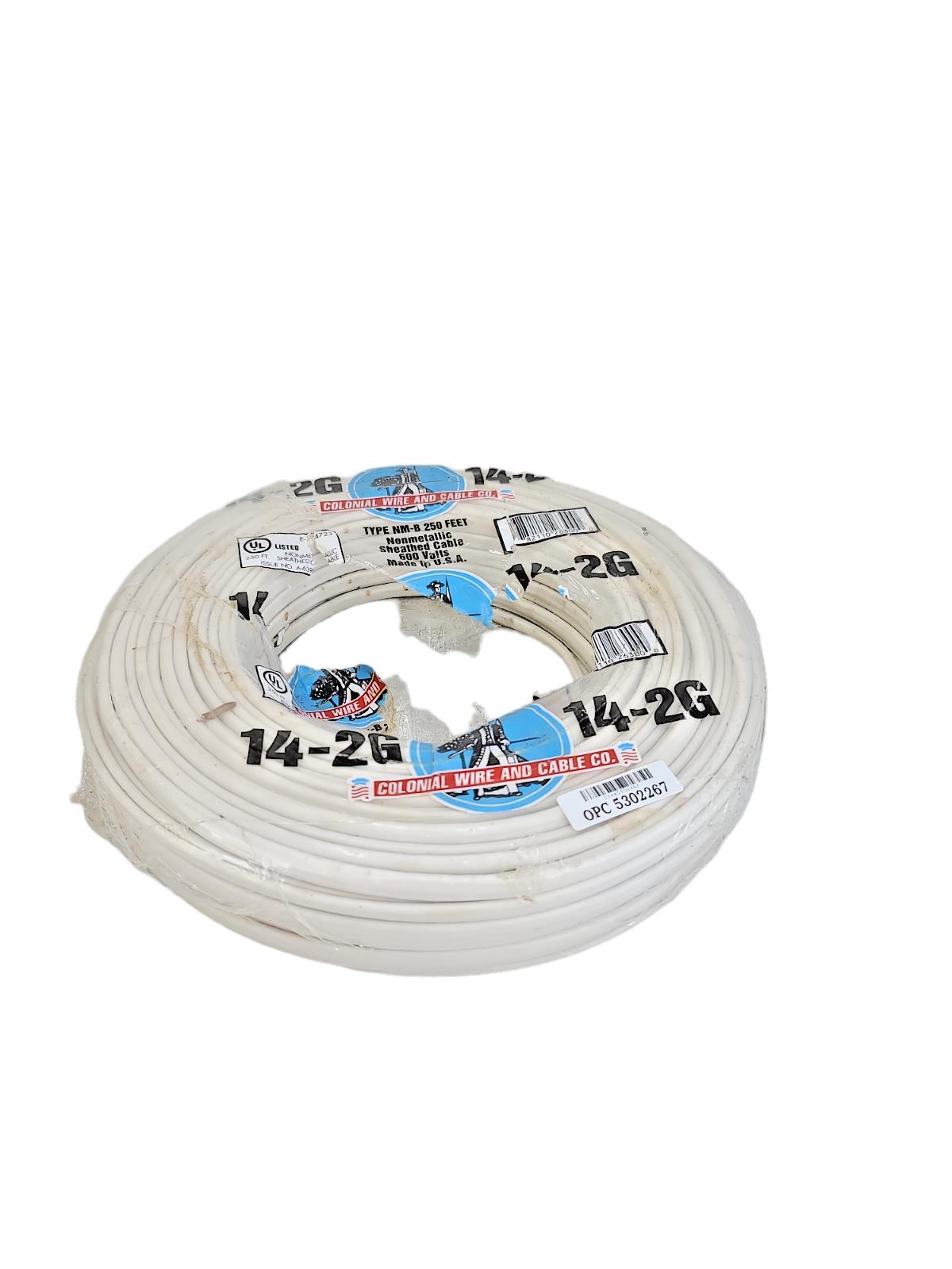 Wire 14-2G 250 Ft. NM-B Indoor Electrical Copper Wire Cable w/ Ground