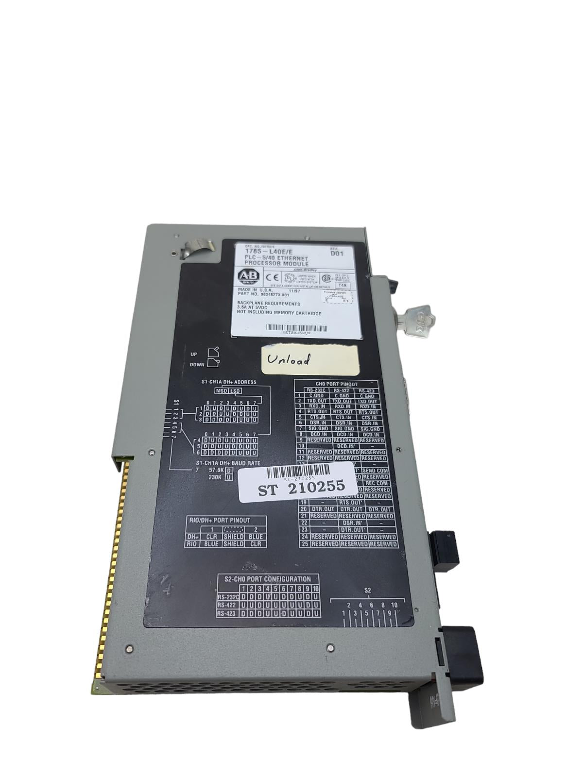 Allen Bradley 1785-L20E/E PLC-5 Ethernet Processor Module