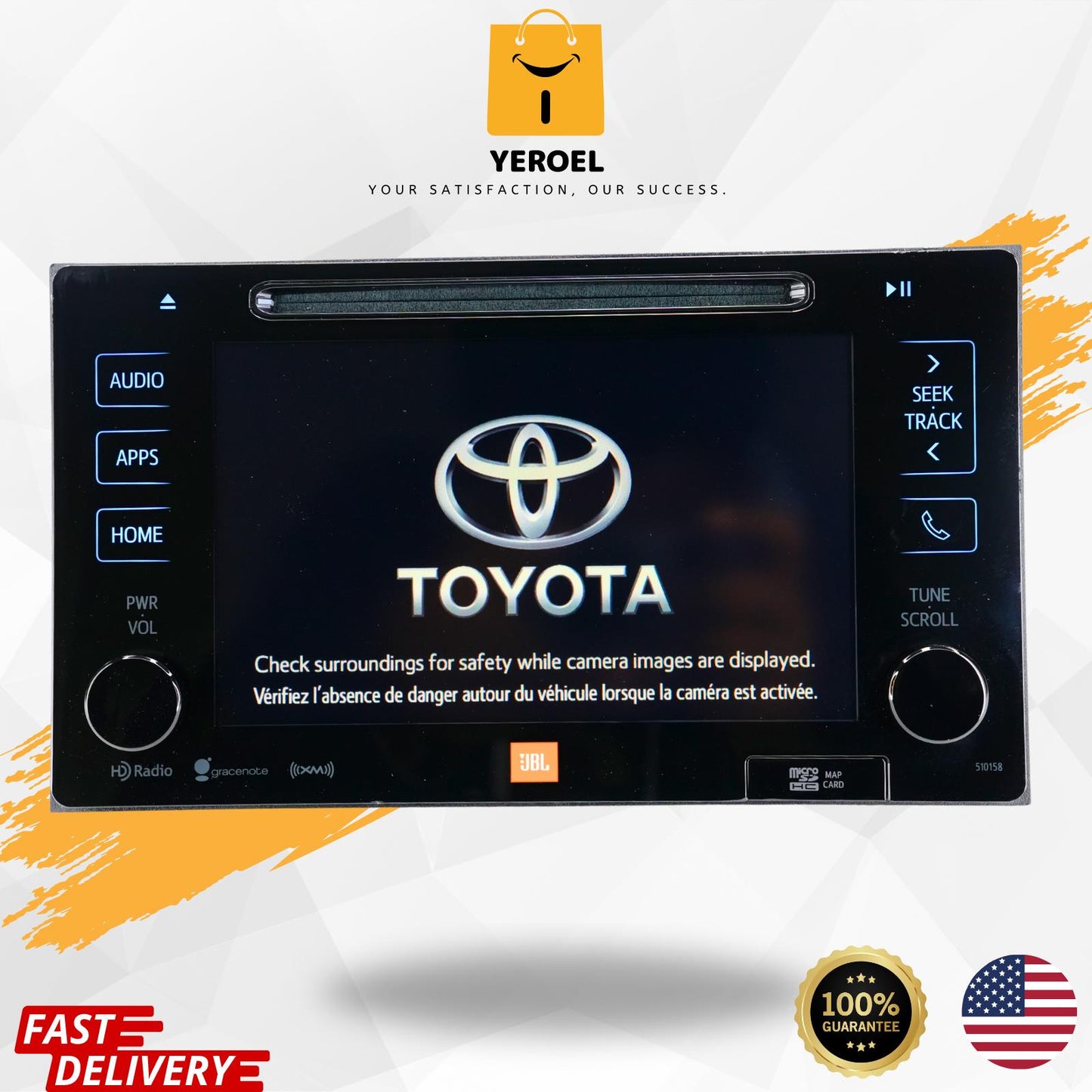 2016-2019 Toyota TACOMA JBL Touch Screen Radio GPS Navigation XM OEM 86100-08073